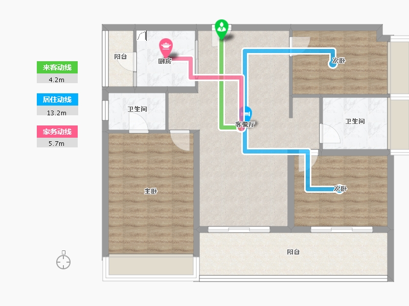 广东省-佛山市-电建地产·洺悦华府-99.39-户型库-动静线