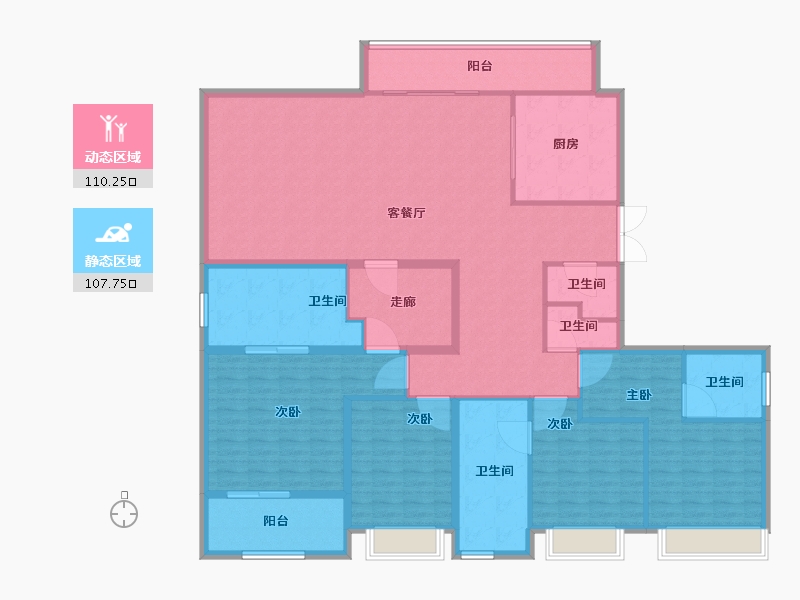 上海-上海市-中粮瑞虹·海景壹号-200.00-户型库-动静分区