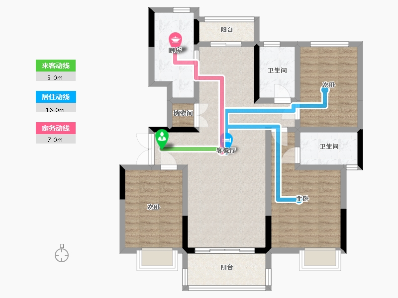 河南省-驻马店市-西湖别院-108.00-户型库-动静线