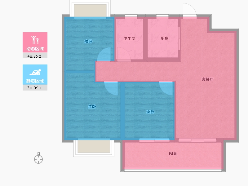 江西省-南昌市-力高君誉滨江-71.26-户型库-动静分区