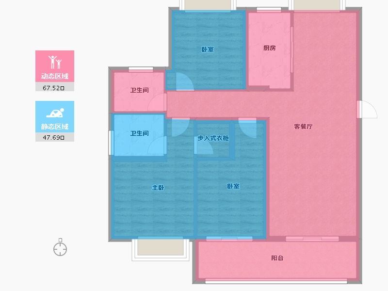 湖北省-武汉市-融侨滨江城-103.86-户型库-动静分区