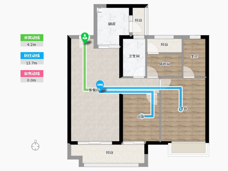 广东省-佛山市-方直星耀国际-80.00-户型库-动静线