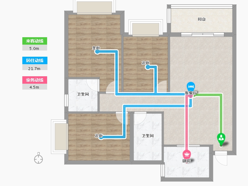 湖南省-怀化市-书香苑-99.00-户型库-动静线