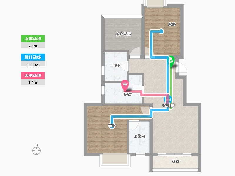 湖南省-长沙市-合能·枫丹星悦-71.45-户型库-动静线