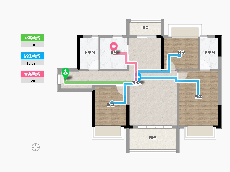 广东省-东莞市-碧桂园莞佳·云麓半山-79.26-户型库-动静线