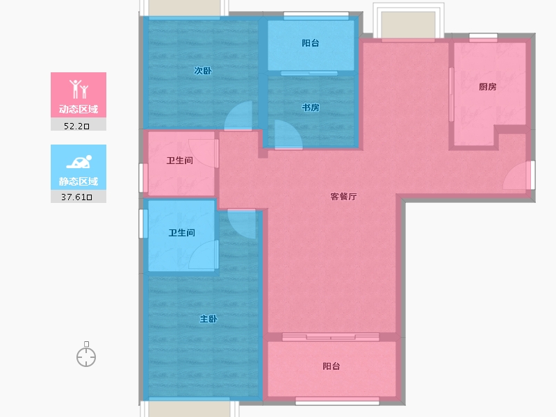 福建省-厦门市-莱昂公馆朗玥-80.01-户型库-动静分区