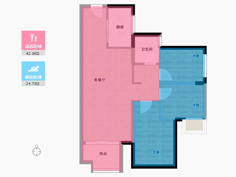 广东省-东莞市-万科汉邦松湖半岛-60.14-户型库-动静分区