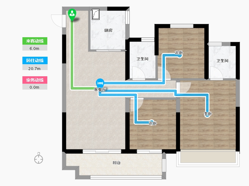 江苏省-常州市-龙宸铭著-86.40-户型库-动静线