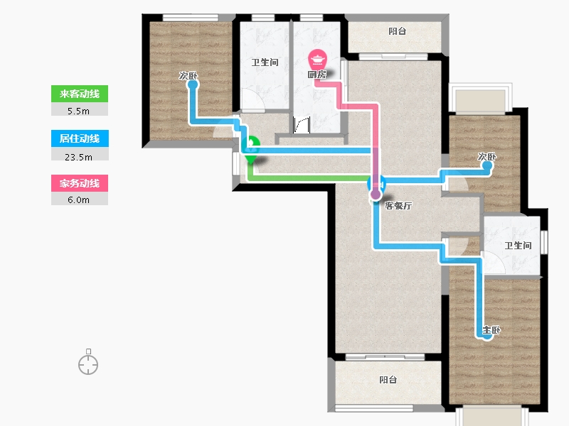 湖北省-武汉市-弘阳印月府-103.22-户型库-动静线