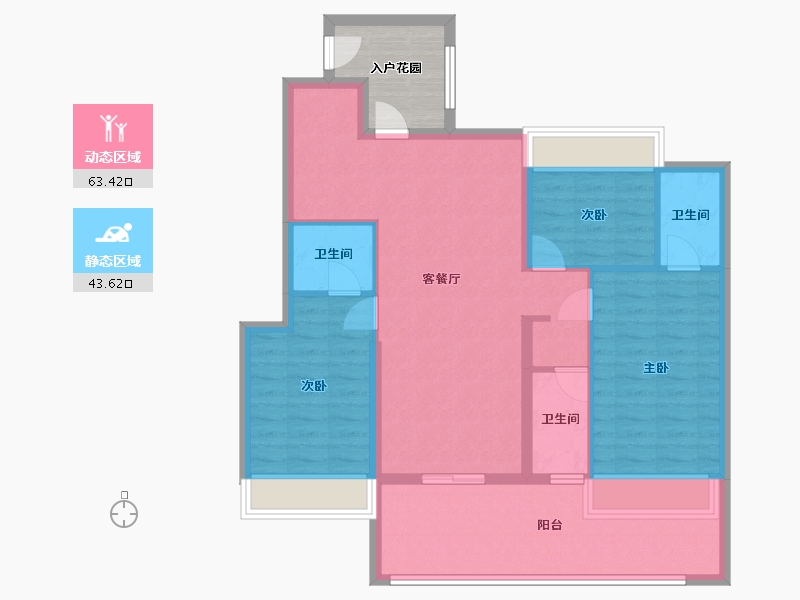 湖北省-十堰市-国瑞中心-70.00-户型库-动静分区