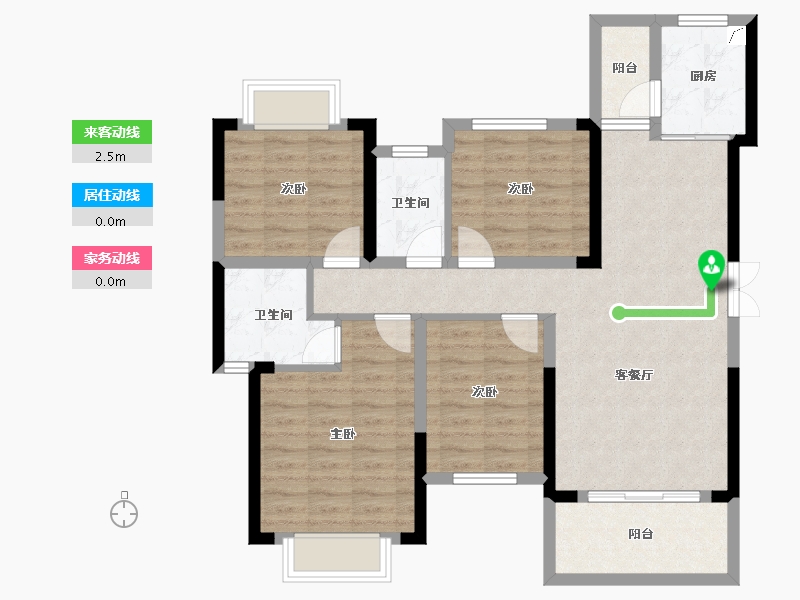 湖南省-长沙市-和苑天辰-92.36-户型库-动静线