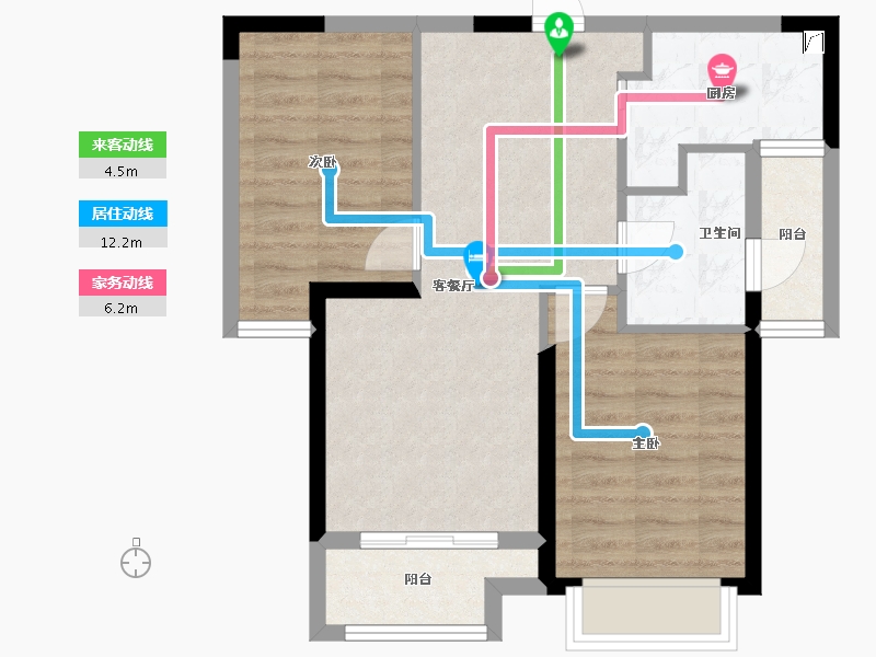 湖北省-武汉市-弘阳印月府-61.74-户型库-动静线