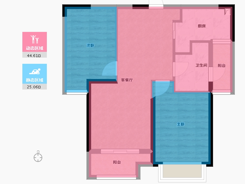 湖北省-武汉市-弘阳印月府-61.74-户型库-动静分区