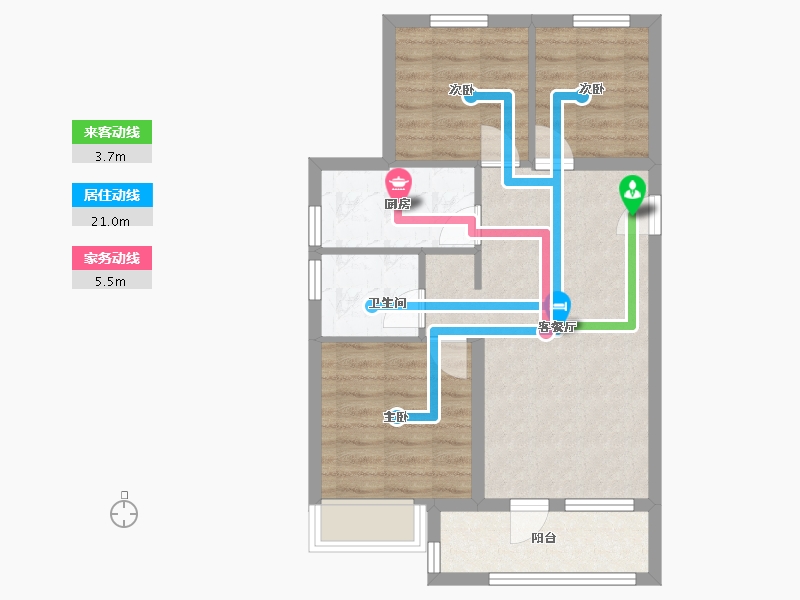 辽宁省-沈阳市-中国铁建御水澜湾-62.39-户型库-动静线