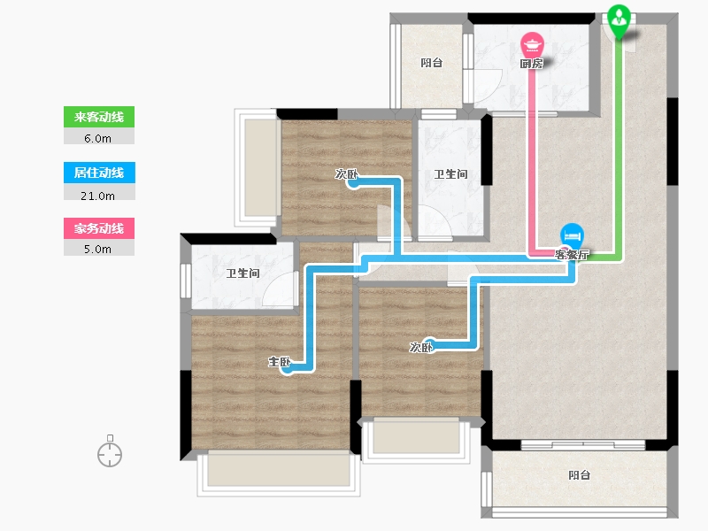 广东省-清远市-豪源美居-89.00-户型库-动静线