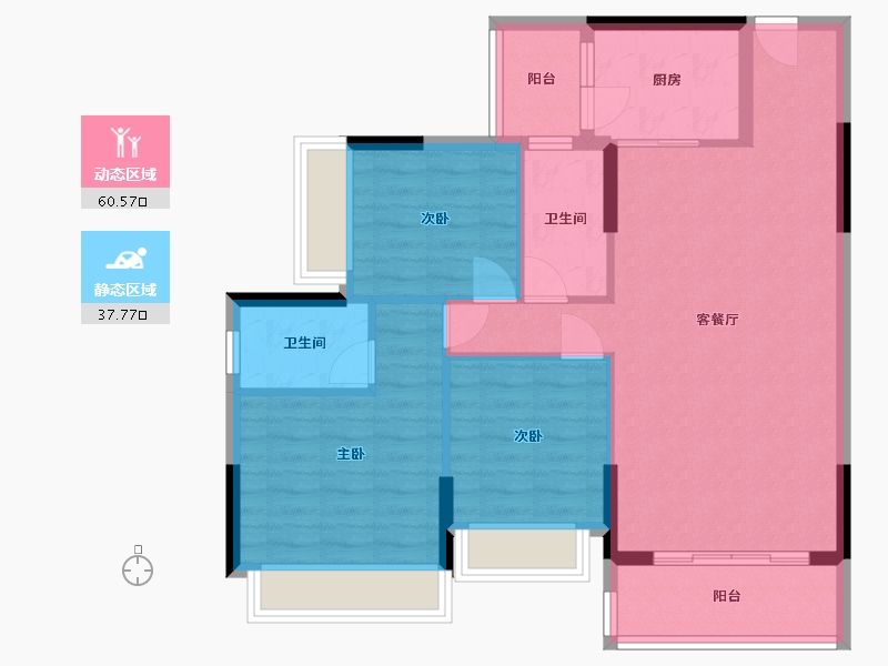 广东省-清远市-豪源美居-89.00-户型库-动静分区