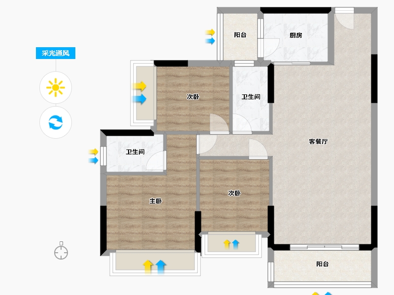 广东省-清远市-豪源美居-89.00-户型库-采光通风