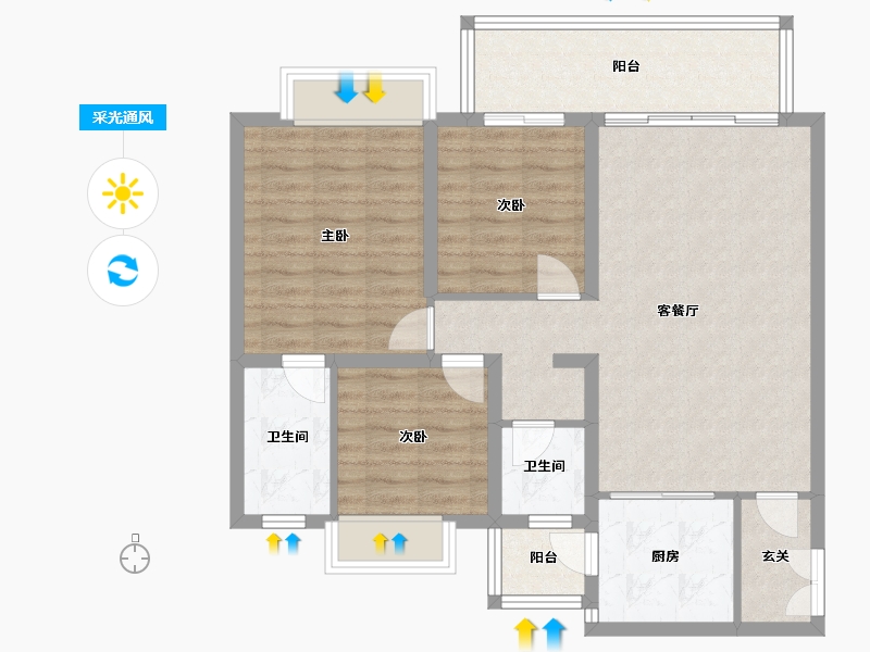 四川省-凉山彝族自治州-越西康城3期-119.00-户型库-采光通风