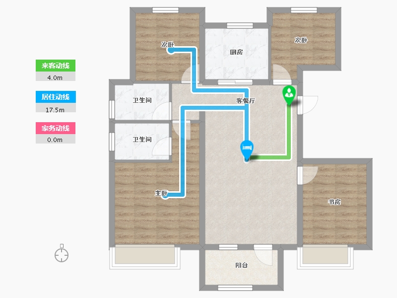 辽宁省-沈阳市-中国铁建御水澜湾-88.29-户型库-动静线