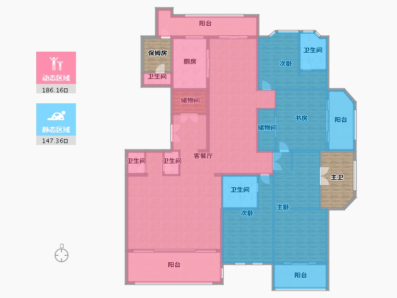 上海-上海市-云锦东方三期-326.06-户型库-动静分区