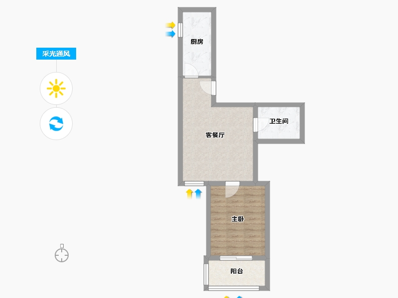 北京-北京市-草桥欣园小区-52.17-户型库-采光通风