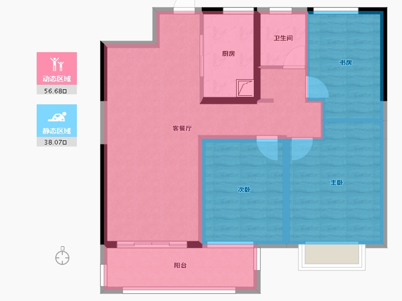 湖北省-武汉市-新力雅园-84.25-户型库-动静分区