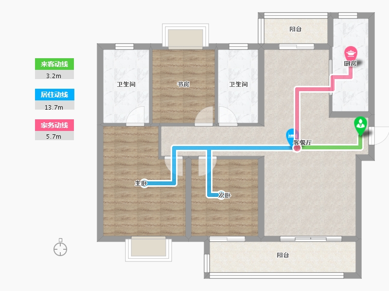 湖北省-武汉市-香港置地光明地产印湖云著-97.01-户型库-动静线