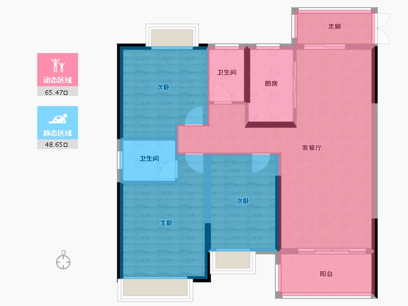 湖北省-武汉市-中国城乡香樾洲-103.21-户型库-动静分区