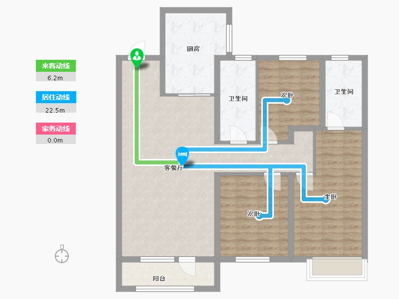 辽宁省-沈阳市-龙湖·原府-101.60-户型库-动静线