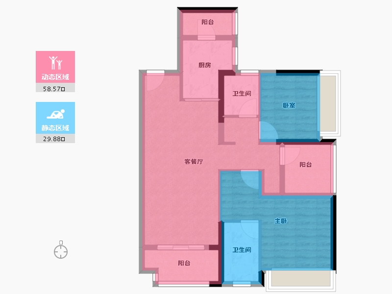 广东省-佛山市-招商悦府-78.00-户型库-动静分区