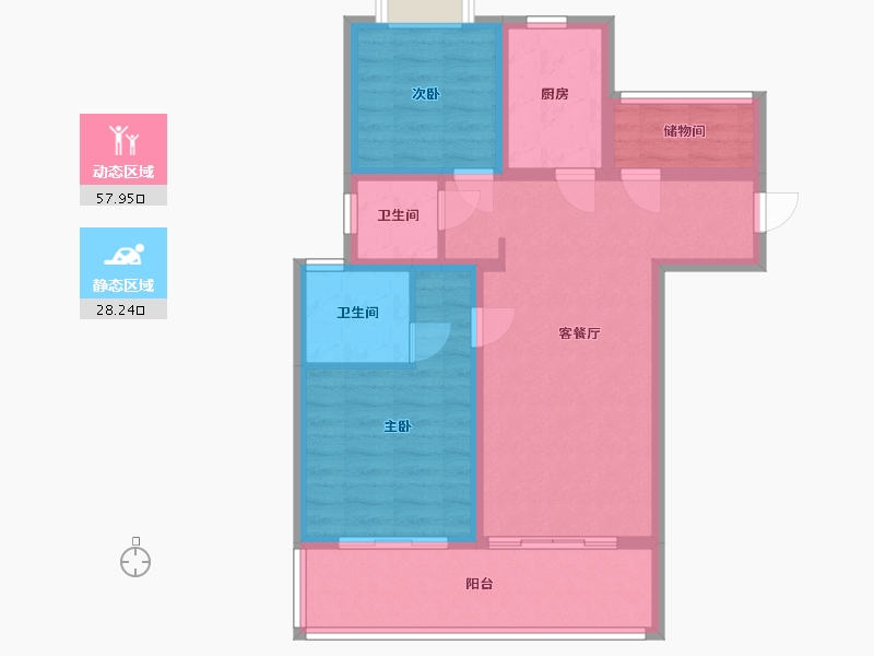 云南省-昆明市-光明璟宸-85.00-户型库-动静分区