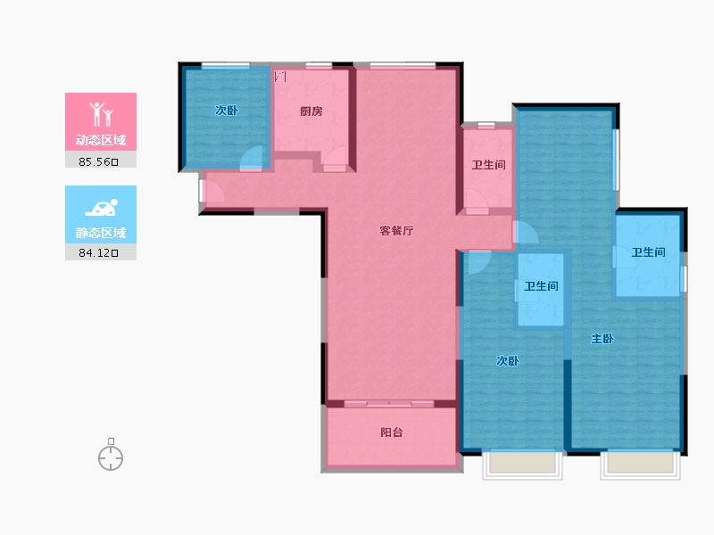 湖北省-武汉市-恒韵府-153.01-户型库-动静分区