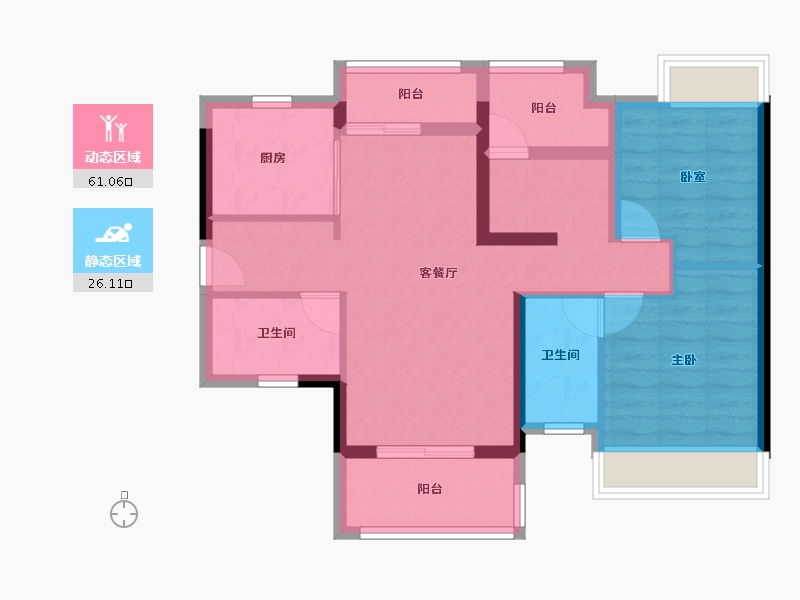 广东省-佛山市-招商悦府-77.00-户型库-动静分区