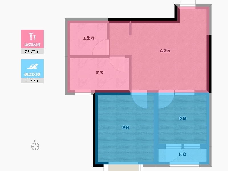 辽宁省-沈阳市-保利达沈河东-41.09-户型库-动静分区