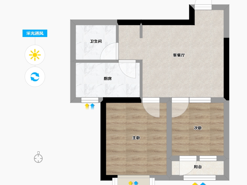 辽宁省-沈阳市-保利达沈河东-41.09-户型库-采光通风