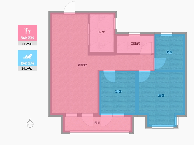 辽宁省-沈阳市-中国铁建御水澜湾-58.17-户型库-动静分区