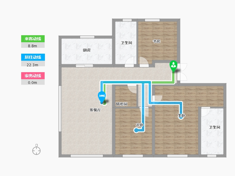 天津-天津市-中海领馆壹号-132.80-户型库-动静线