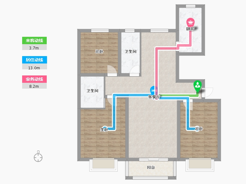 山西省-晋中市-瑞达家园-113.68-户型库-动静线