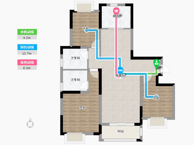 湖北省-武汉市-汉津阳光城-92.90-户型库-动静线