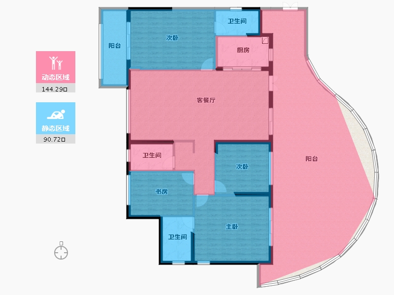 湖北省-武汉市-城投融创国博城-224.90-户型库-动静分区