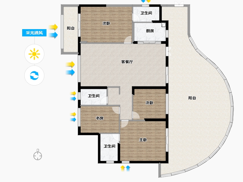 湖北省-武汉市-城投融创国博城-224.90-户型库-采光通风