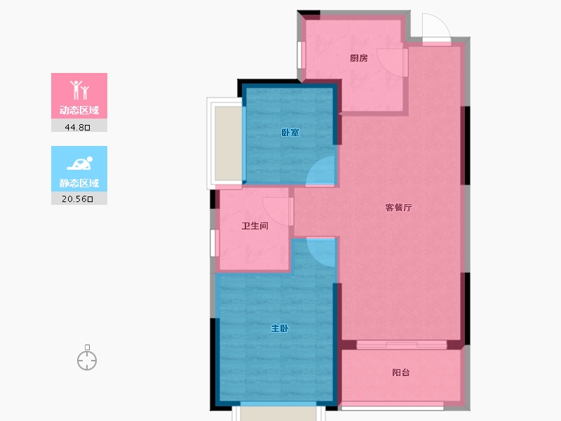 广东省-东莞市-东莞恒大悦龙台-58.57-户型库-动静分区