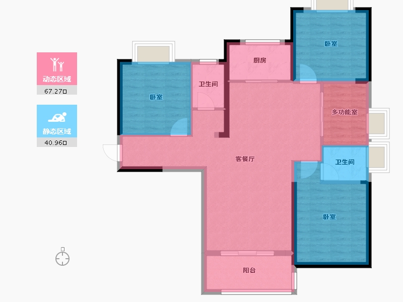 湖北省-武汉市-武汉中国健康谷-97.49-户型库-动静分区