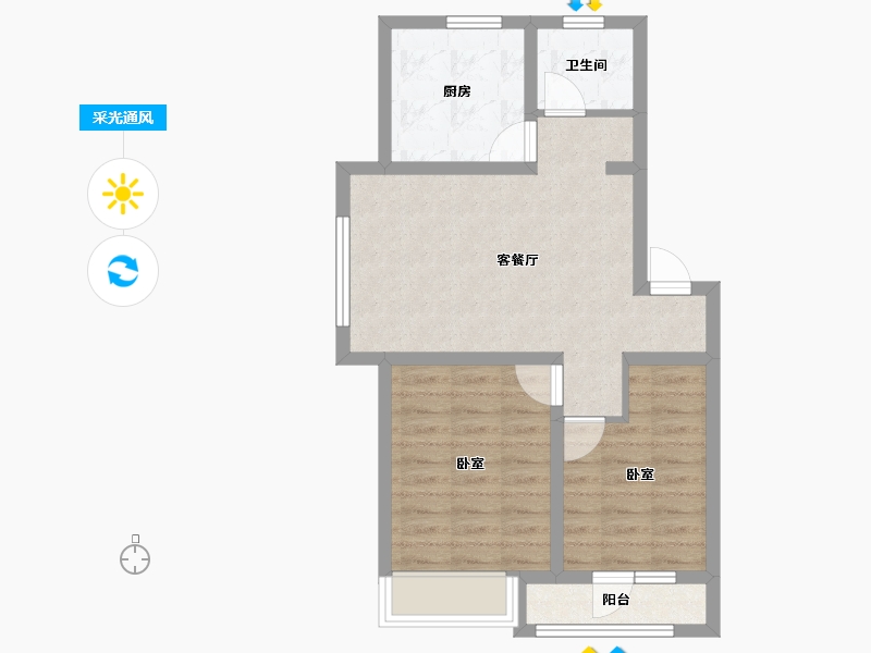 辽宁省-沈阳市-御龙湾-58.30-户型库-采光通风