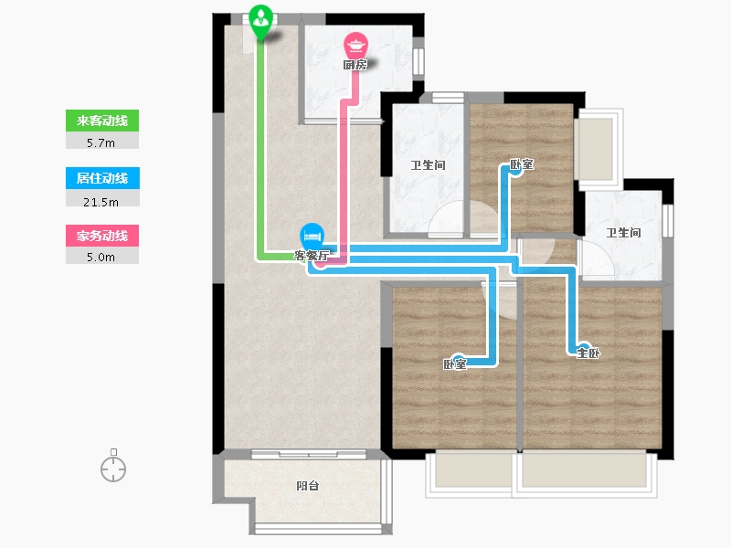 广东省-东莞市-保利·世茂·阳光城·阅云台-78.67-户型库-动静线