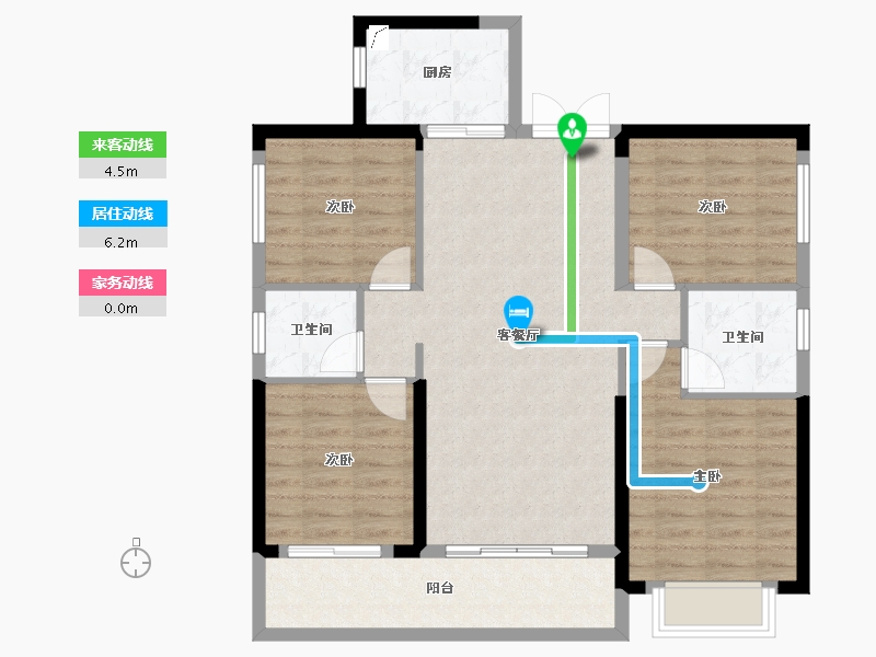 湖南省-长沙市-和苑天辰-94.82-户型库-动静线