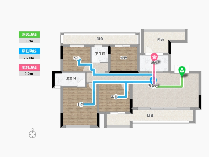 贵州省-贵阳市-置投长岛国际-103.59-户型库-动静线