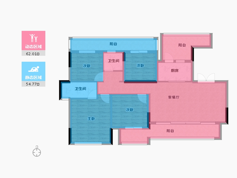 贵州省-贵阳市-置投长岛国际-103.59-户型库-动静分区