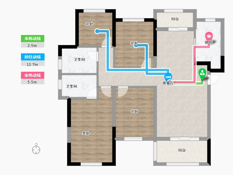 湖北省-武汉市-盘龙正荣府-92.00-户型库-动静线