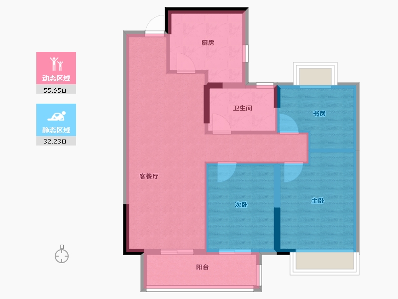 湖北省-武汉市-帝大御璟城-79.20-户型库-动静分区